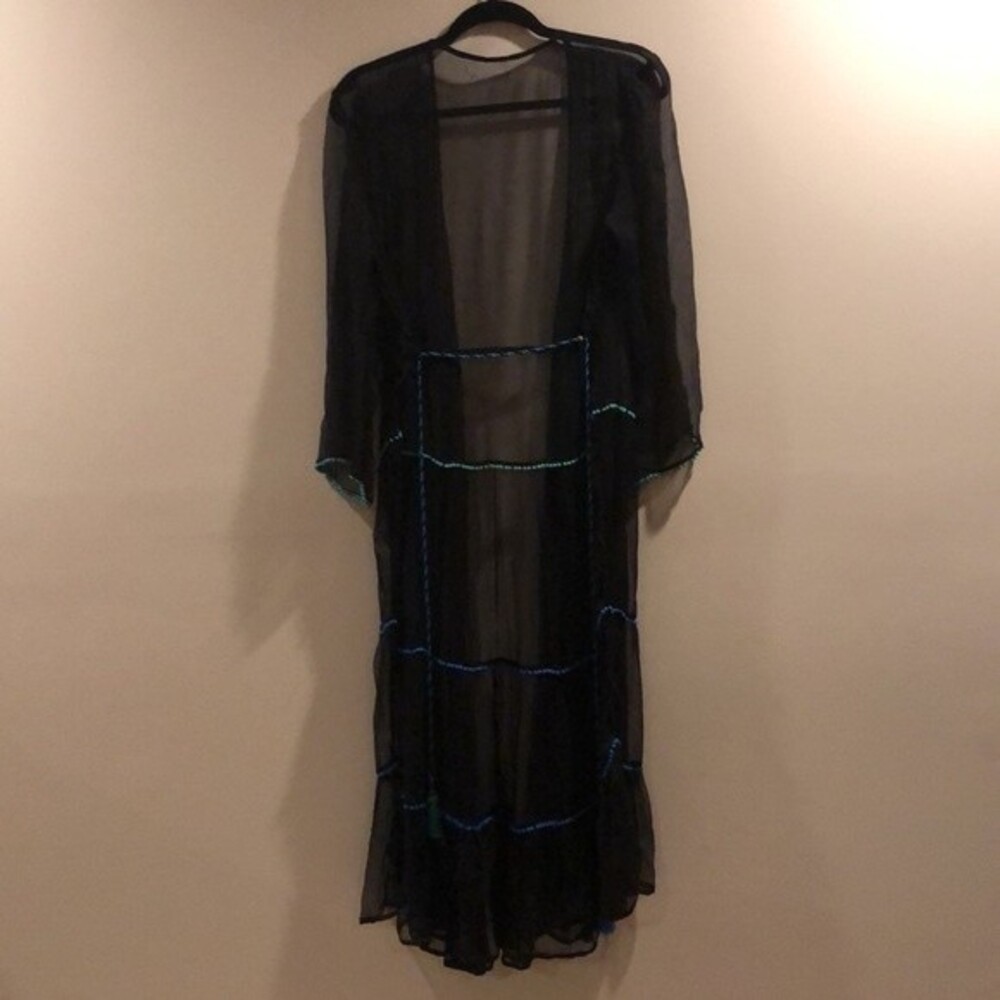 Sheer black beach cover up - Picture 2 of 9